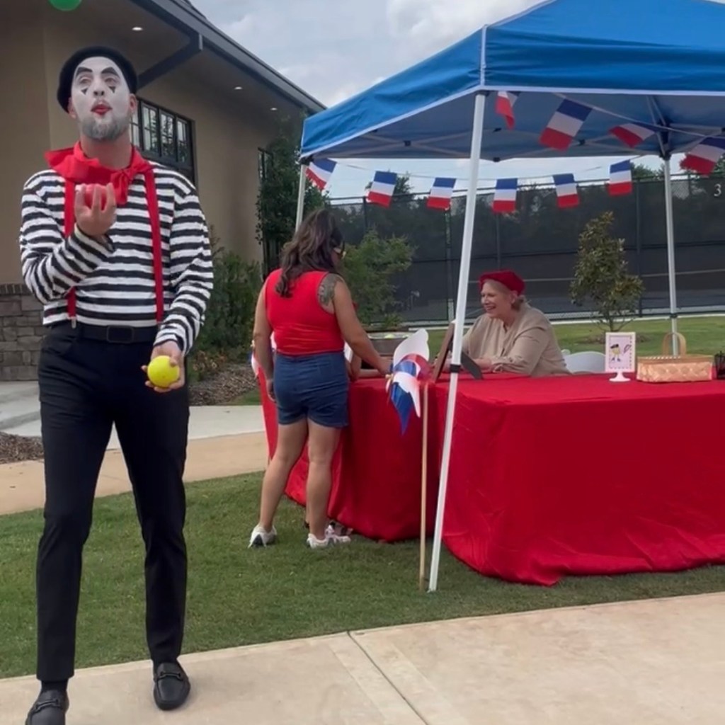 Live event entertainment and brand activation experience at racquet club grand opening with interactive guest engagement in Houston